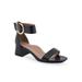 Women's Eliza Dressy Sandal by Aerosoles in Black Leather (Size 5 1/2 M)