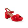 Women's Cosmos Dressy Sandal by Aerosoles in Red Suede (Size 7 1/2 M)