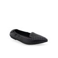 Wide Width Women's Dee Casual Flat by Aerosoles in Black Stretch (Size 8 W)