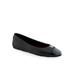 Women's Piper Casual Flat by Aerosoles in Black Leather (Size 7 M)