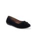 Wide Width Women's Homebet Casual Flat by Aerosoles in Black Faux Suede (Size 10 W)