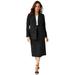Plus Size Women's 2-Piece Stretch Crepe Single-Breasted Skirt Suit by Jessica London in Black (Size 26) Set