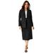 Plus Size Women's 2-Piece Stretch Crepe Single-Breasted Skirt Suit by Jessica London in Black (Size 32) Set