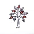 Garnet Tree of Life Brooch