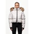 Faux Fur Hood Cropped Puffer Jacket