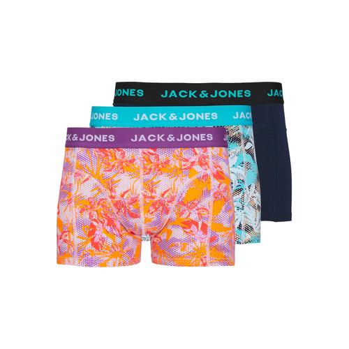 „Trunk JACK & JONES „“JACDAMIAN TRUNKS 3 PACK SN““ Gr. L, 3 St., blau (navy blazer) Herren Unterhosen“