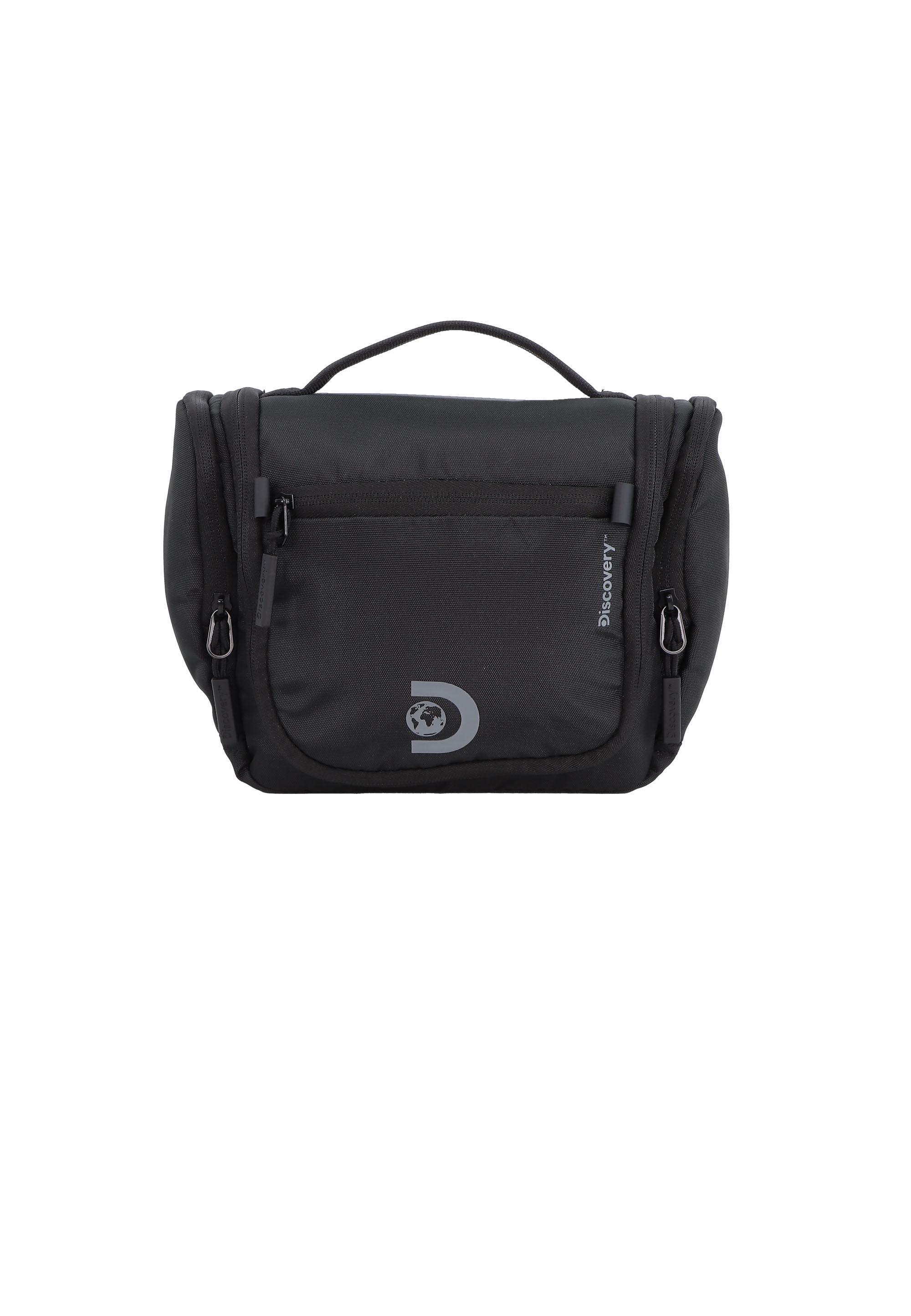 Kosmetiktasche DISCOVERY "Metropolis", Damen, Gr. B/H/T: 27cm x 19cm x 9,5cm, schwarz, Kunstfaser, unifarben, Taschen, aus recyceltem Polyester Image