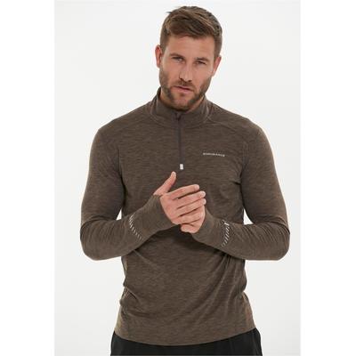 Funktionsshirt ENDURANCE "TUNE XQL", Herren, Gr. XXL, braun (dunkelbraun), 88% Polyester, 12% Elasthan, meliert, sportlich, normal, ohne Ausschnitt, Langarm, Shirts, mit QUICK DRY-Technologie Image