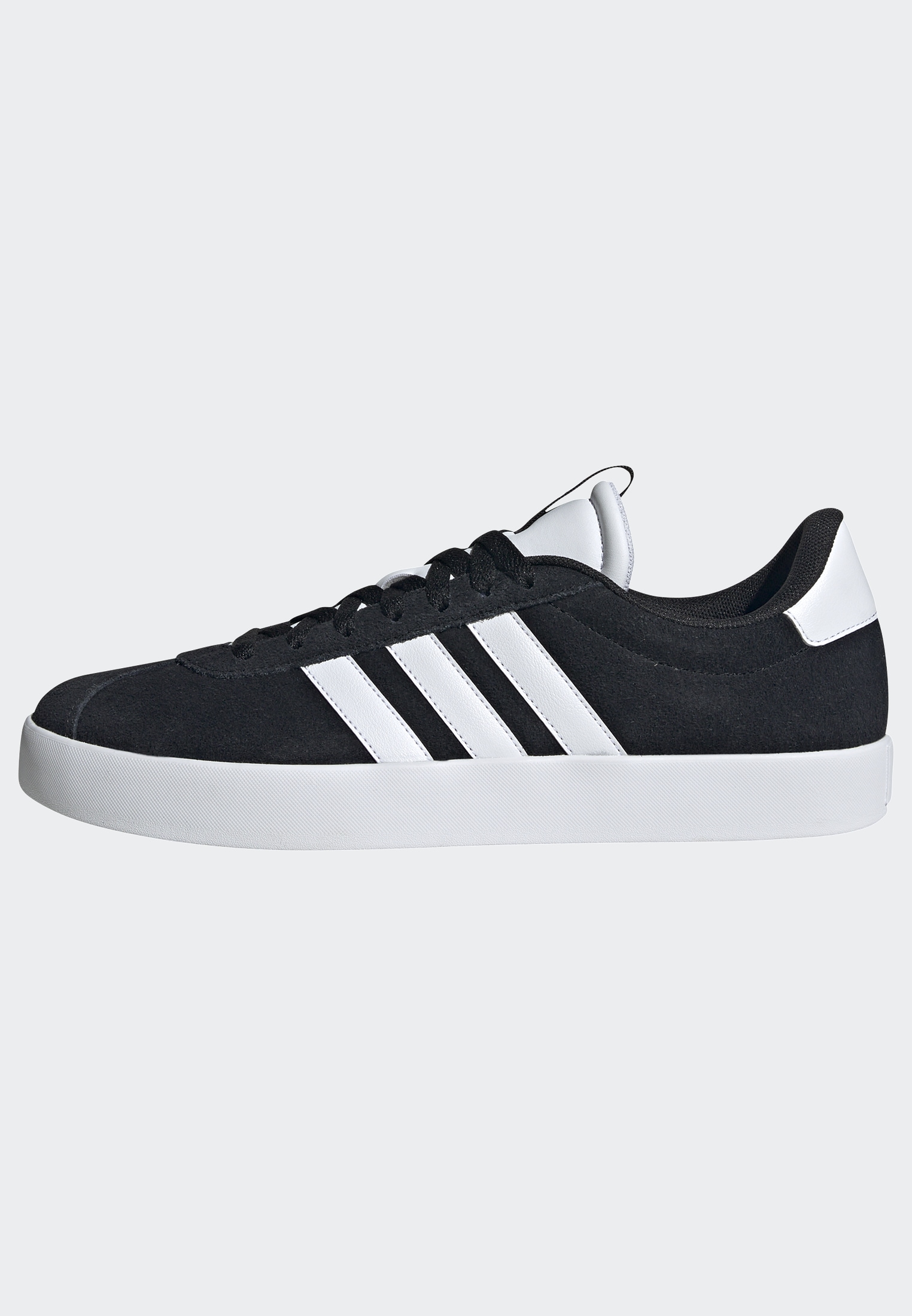 Sneaker ADIDAS SPORTSWEAR "VL COURT 3.0", Herren, Gr. 40, schwarz-weiß (core schwarz, ftwr weiß, core schwarz), Leder, Synthetik, Schuhe Sneaker, inspiriert vom Design des adidas samba