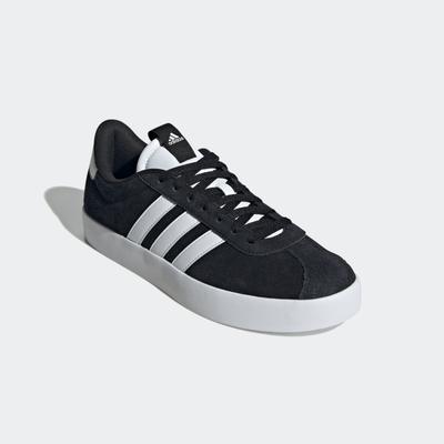 Sneaker ADIDAS SPORTSWEAR "VL COURT 3.0", Gr. 43, schwarz-weiß (cschwarz, ftwwht, cschwarz), Leder, Synthetik, sportlich