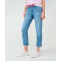 5-Pocket-Jeans BRAX "Style MERRIT S" Gr. 38K (19), Kurzgrößen, blau (hellblau) Damen Jeans 5-Pocket-Jeans