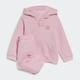 Trainingsanzug ADIDAS ORIGINALS "ADICOLOR HOODIE-SET" Gr. 62, pink (true pink) Kinder Sportanzüge Jogginganzüge