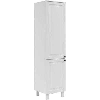 Hochschrank KOCHSTATION "KS-Osby", weiß, B:49cm H:202cm T:50cm, Massivholz, Schränke, Hochschrank, Kiefer massiv, Breite 50 cm, 2 Türen, 4 Einlegeböden Image