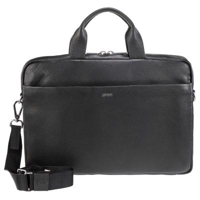 Messenger Bag JOOP "cardona pandion briefbag shz 2", Damen, Gr. B/H/T: 44cm x 32cm x 6cm, schwarz, Leder, gepflegt, unifarben, Taschen, Umhängetasche Schultertasche Henkeltasche Image