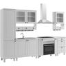 "Küchenzeile KOCHSTATION ""KS-Osby"" Komplettküchen-Sets Gr. B/H/T: 296 cm x 202 cm x 60 cm, weiß (küche: weiß, front: arbeitsplatte: weiß) Küchenzeile Küchenzeilen ohne Elektrogeräte"