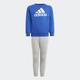 Trainingsanzug ADIDAS SPORTSWEAR "ESSENTIALS LOGO FRENCH TERRY JOGGINGANZUG" Gr. 128, blau (semi lucid blue) Kinder Sportanzüge Trainingsanzüge