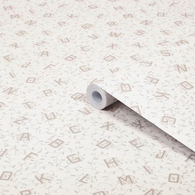 Vliestapete LAURA ASHLEY "Alphabet Dove Grey", grau, B:52m L:10m, Vlies, Tapeten, 10mx52cm Image