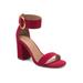 Women's Landon Dressy Sandal by Aerosoles in Red Suede (Size 9 M)