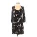 Boden Casual Dress - Shift Scoop Neck 3/4 sleeves: Black Dresses - Women's Size 8