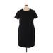 Calvin Klein Casual Dress - Sheath Crew Neck Short sleeves: Black Dresses - Women's Size 18 Plus