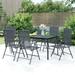 vidaXL Patio Dining Set Outdoor Table and Chair Furniture Anthracite Steel