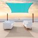 ColourTreeUSA Square Custom Size Turquoise Sun Shade Sail HDPE Mesh Fabric Screen Canopy UV Block 190 GSM