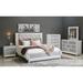 Roundhill Furniture Galaxy 5-Piece Bedroom Set with LED Lights in Pearlized White