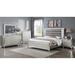 Madie 3 Piece Champagne LED Fabric Upholstered Panel Bedroom Set