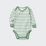 Kid's Striped Long-Sleeve Bodysuit | Green | Age 6-12M | UNIQLO US