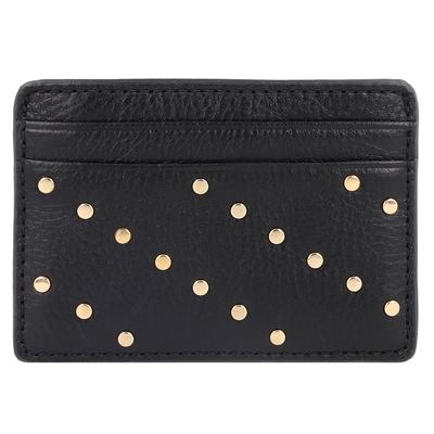 Fossil Steven Kreditkartenetui Leder 9.5 cm SCHWARZ Schwarz Damen Image