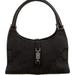 Gucci Bags | Authentic Gucci Gg Jackie Bag Black Canvas Leather Trim Gun Metal Hardware | Color: Black | Size: Small