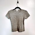 Nike Tops | Nike Grey Baby Tee With Embroidered Logo Size Medium | Color: Gray | Size: M