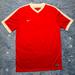 Nike Shirts | Nike Dri Fit Authentic Soccer Jersey Shirt Size Large Mens Athletic Red | Color: Red/White | Size: L