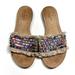 Kate Spade Shoes | Kate Spade Solaina Multicolored Gem Rhinestone Leather Bottom Slip On Sandals | Color: Pink/Tan | Size: 7.5