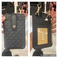 Michael Kors Bags | Michael Kors Jst Mk Logo Smart Phone Crossbody With Card Holder Black | Color: Black | Size: Os