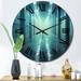 Design Art Wondering Through The Woods Wall Clock Metal in Blue | 16 H x 16 W x 1 D in | Wayfair CLM85744-C16