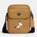 Coach Bags | Nwt Coach X Peanuts Heritage Crossbody With Snoopy Motif Pebble Leather Ce613 | Color: Gold/Tan | Size: Small