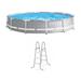 Intex 2.5ft x 12ft Steel Frame Set Pool Steel in Gray/White | 30 H x 144 W x 144 D in | Wayfair 26711EH + 28065E