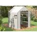 Outsunny 56.25" W x 55" D Greenhouse Polyethylene Film/Steel in Black/Gray | 74.75 H x 56.25 W x 55 D in | Wayfair 845-943V00MX