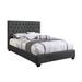 Three Posts™ Tufted Solid Wood Standard Bed Performance Fabric/Upholstered in Gray | Queen | Wayfair F2617099038045AB8522E1234CC84EFB
