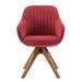 Armchair - Corrigan Studio® Brister 22.83" Wide Swivel Armchair Cotton/Fabric/Other Performance Fabrics in Red/Gray/Brown | Wayfair