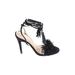 Ivanka Trump Heels: Black Print Shoes - Women's Size 7 1/2 - Round Toe
