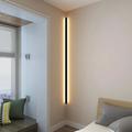 Orren Ellis Minimalist Linear Wall Lamp/+ Plug Metal in Black | 40 H x 3 W x 3 D in | Wayfair 2E2CEC2E82D346859E0037FC5FBC6F0C