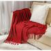 Dakota Fields Melanthios Throw Blanket Microfiber/Polyester in Red | 68 H x 50 W in | Wayfair 4E09DE0ECFD9433A9D8467B1EDDF01FF