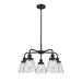 Longshore Tides Cone 5 - Light Glass Dimmable Cone Chandelier Glass in Gray/Black | 14.75 H x 24.25 W x 24.25 D in | Wayfair