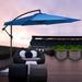 Arlmont & Co. Haque Cantilever Umbrella Metal in Blue/Navy | 94.5" H x 120" W x 120" D | Wayfair 325EFF970530450D9CE2B761C879128F