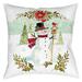 The Holiday Aisle® Joy Of Christmas Throw Pillow Polyester/Polyfill blend in Green | 18 H x 18 W x 4.5 D in | Wayfair