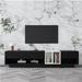 Latitude Run® Lyndzy TV Stand for TVs up to 78" Wood in White/Black | 16.5 H x 74.8 W x 15.7 D in | Wayfair 98C8A11584404F3CB621F5DA84CD0324