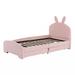 Trinx Jazell Upholstered Platform Bed Upholstered in Pink | 48 H x 65 W x 86 D in | Wayfair 6913187F09DC4288A7B60CA5EAB52AC5