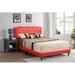 Winston Porter Nazworth Vegan Leather Platform Bed Upholste in Red | 47 H x 63 W x 86 D in | Wayfair 92FEDBA06234437FB881C99BEE85E1C8